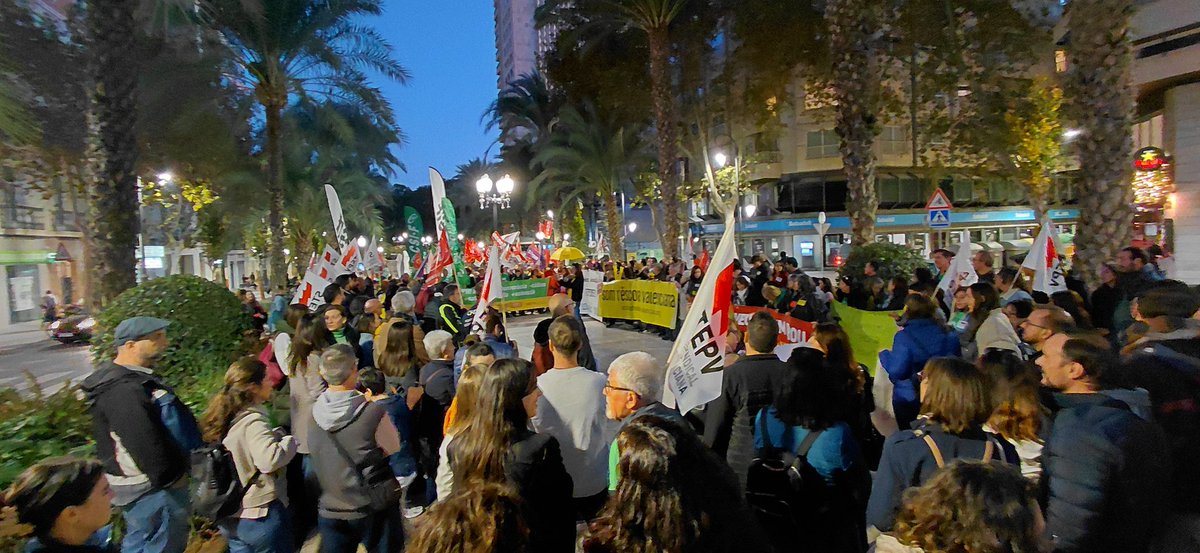 👥️ 📢 Concentració a #Alacant 

Per una educació pública, de qualitat i en valencià ✊️

Perquè cal baixar les ràtios, garantir infraestructures dignes i dir NO a les retallades 🚫✂️