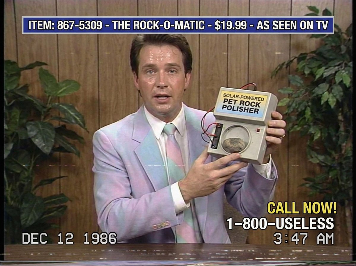 Still from a Shopping channel VHS tape from 1986, where some... - Example 3