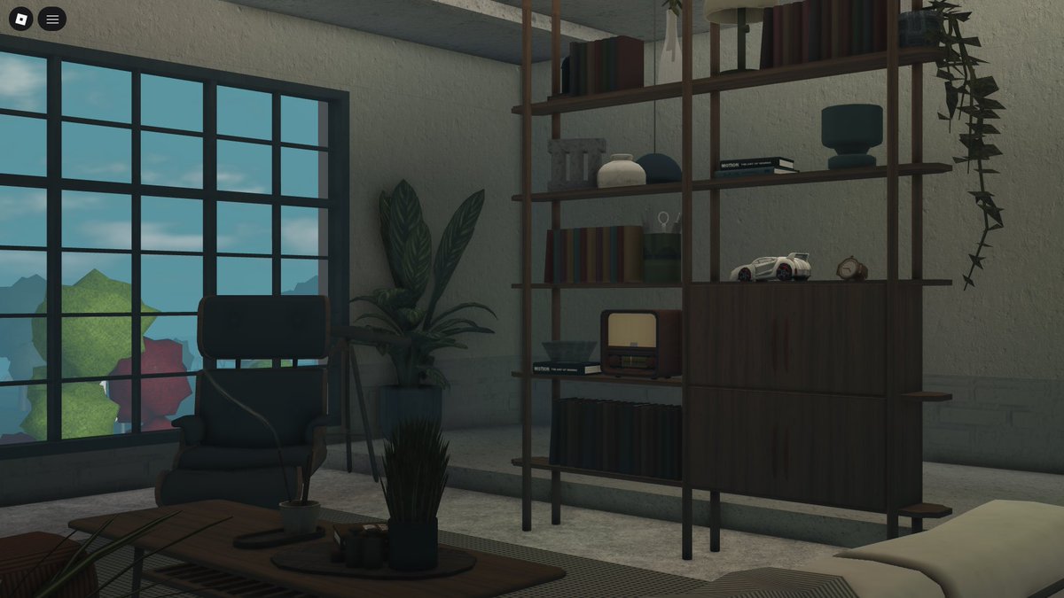 Bloxexdex's tweet image. Here’s a living room I made with the new items!

#ROBLOX 
#robloxbloxburg 
#bloxburgbuilds