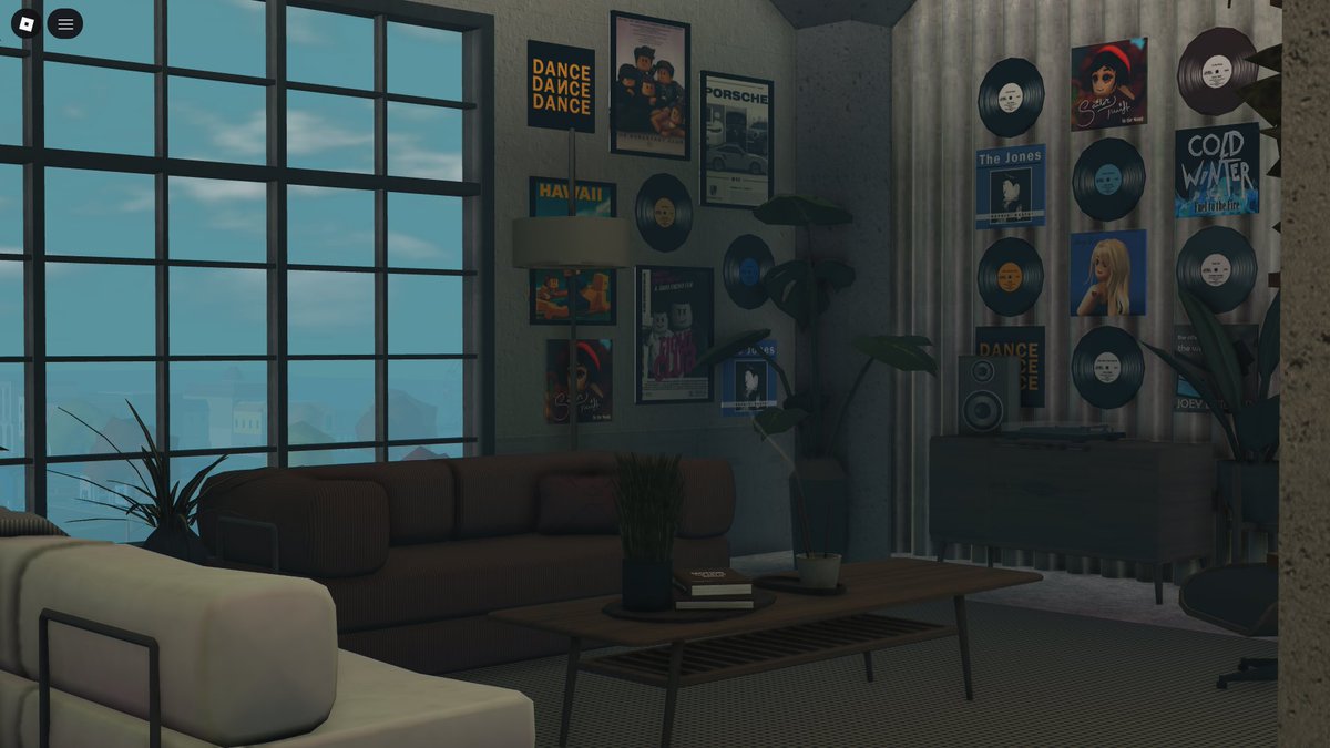 Bloxexdex's tweet image. Here’s a living room I made with the new items!

#ROBLOX 
#robloxbloxburg 
#bloxburgbuilds