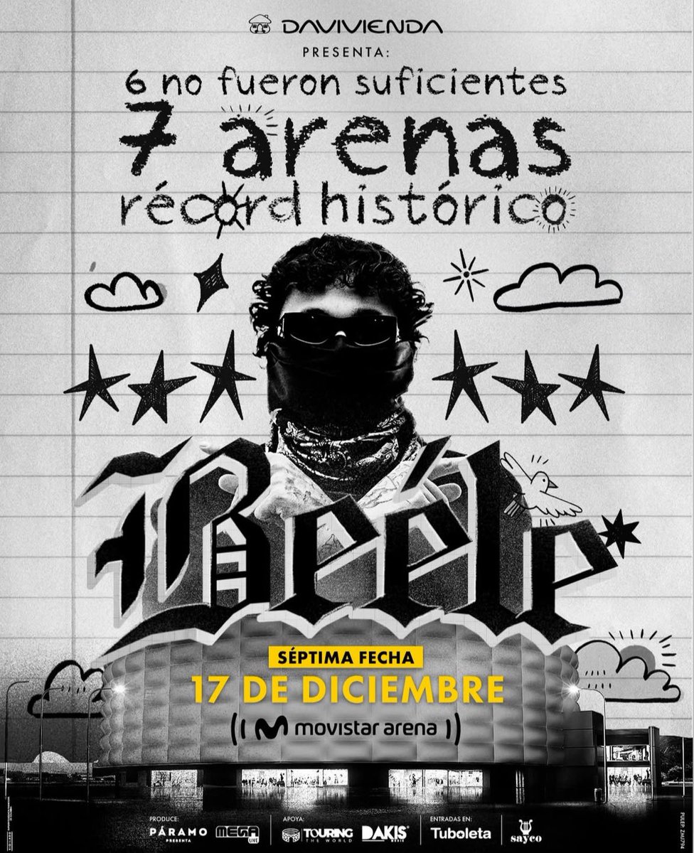 zarpazo_ent's tweet image. BEÉLE lo vuelve a hacer🔥

En solo 1 hora y 30 minutos de Preventa Davivienda, ya completó 2.000 entradas vendidas para su ¡SÉPTIMA! fecha en el Movistar Arena Bogotá