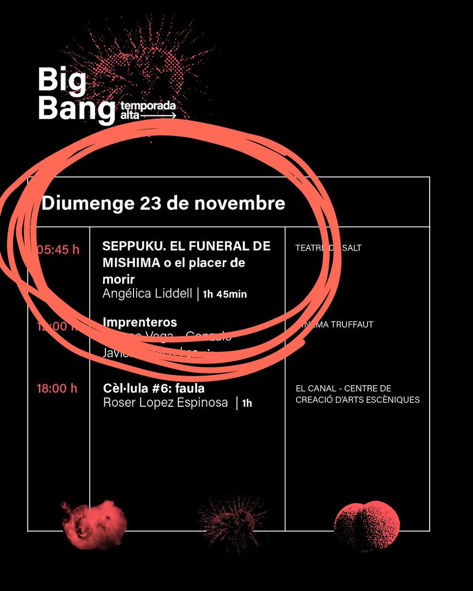 ladylibrorojo's tweet image. Cuenta atrás para #Seppuku #LaLiddell en @temporadaalta

#Icantwait ❤️💥