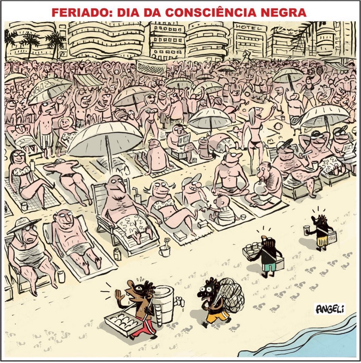 Angeli_'s tweet image. Charge clássica passando no feed 
Publicada originalmente @folha  - nov.2006. 
.
#charge #angeli #galeria #diadaconsciêncianegra