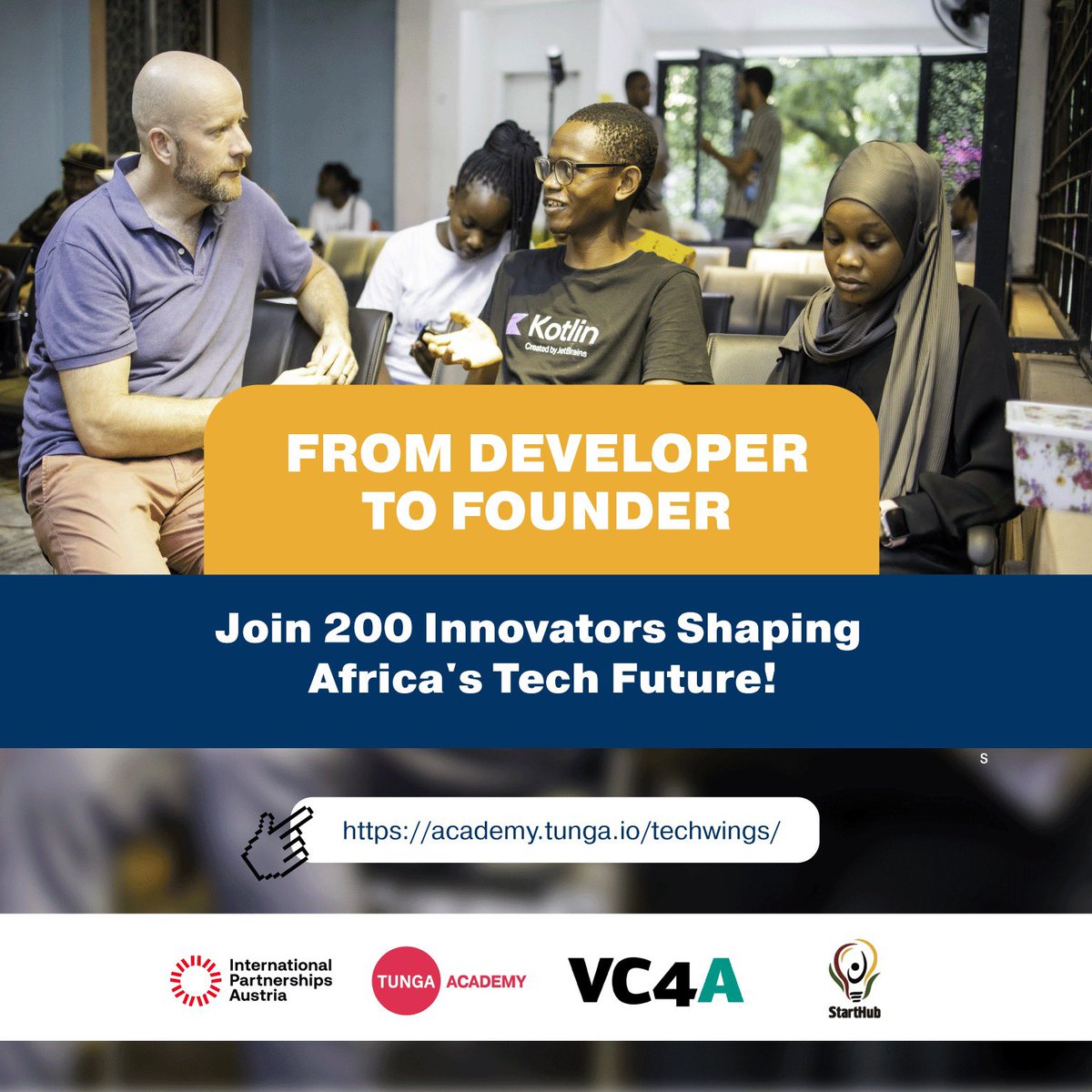 TungaAcademy's tweet image. 🌍 Hey Developers in Kenya &amp;amp; Uganda! 🚀

⏰ Only 10 days left to apply for the Tech Wings Africa Program!

🔔 Ugandans, we need you! Fewer applications means more opportunity!

Stuck in a job but dreaming of founding?
