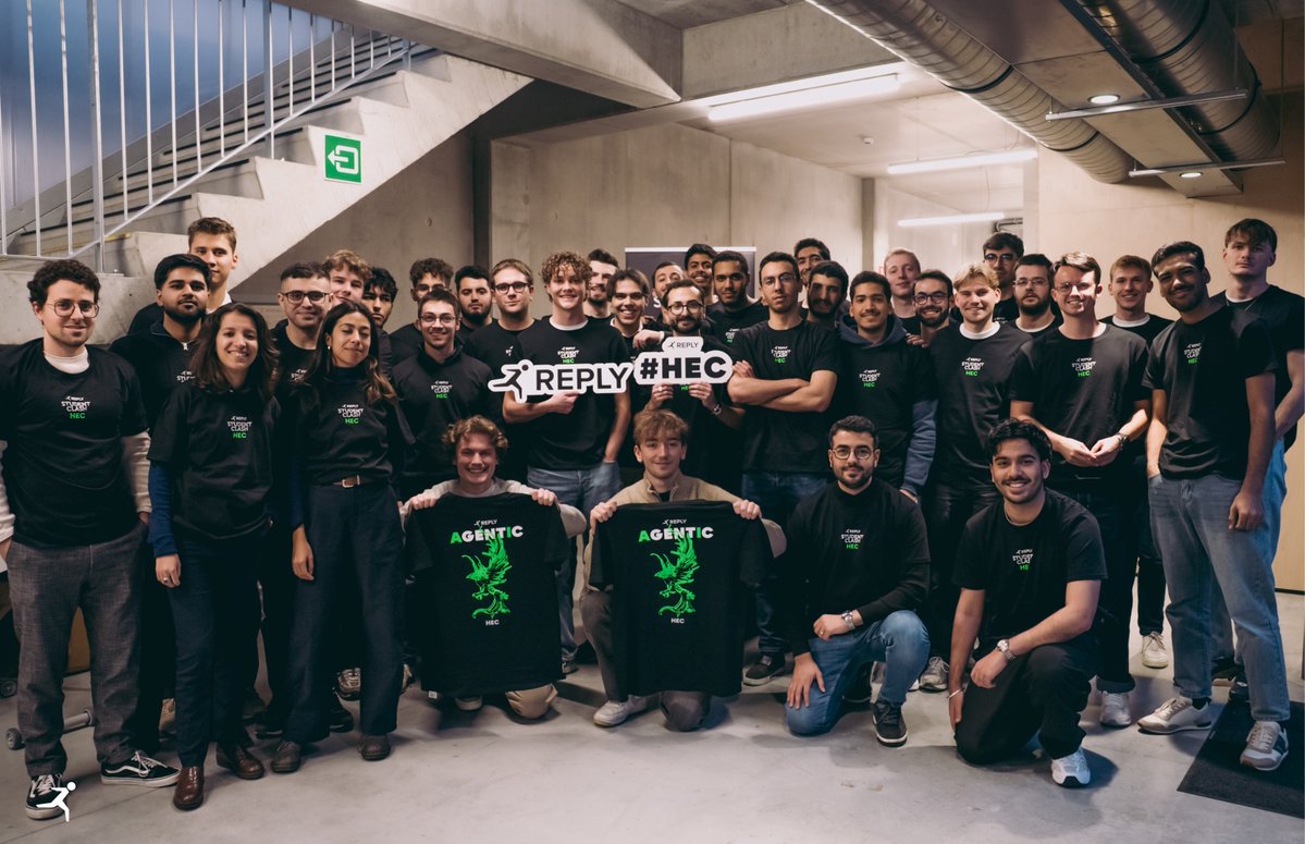 ReplyULabs's tweet image. Earlier this week, the Reply Student Clash 2025 landed at @HECLiege, bringing another wave of ideas, teamwork, and #AgenticAI creativity.

Europe’s top universities are officially in Clash mode 🤩💪

Who will win it? 💥

#StudentClash