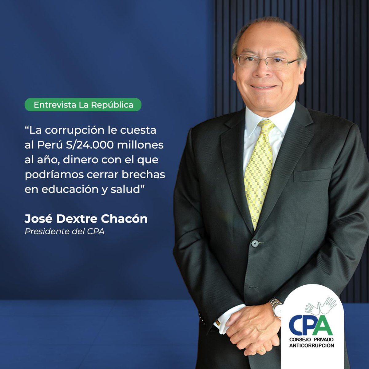 La corrupción le cuesta demasiado al país. 🚨
José Dextre Chacón alerta: cada sol perdido afecta salud y educación. El sector privado debe impulsar honestidad e inversión responsable.

Lee más 👇
larepublica.pe/economia/2025/…