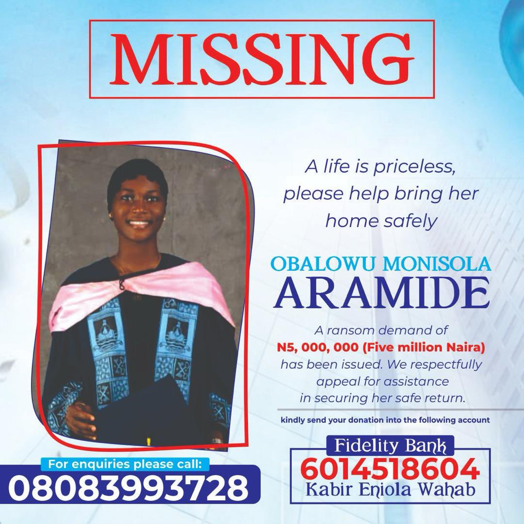 Shes_grace_'s tweet image. Nigeria has happened yet again 

A friend has been kidnapped on her way to Nasarawa for NYSC and they are requesting 5m

Please if this reaches your tl, help repost 😭😭😭😭