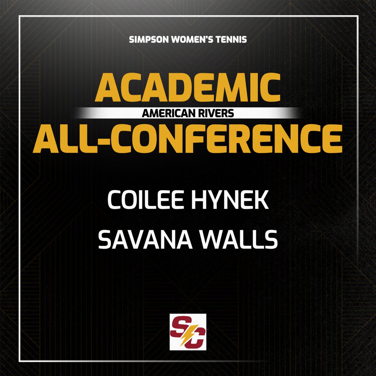 We want to recognize Coilee and Savana on being named <a href="/AmerRiversConf/">American Rivers Conference (A-R-C)</a> All-Academic honorees!

#rollriversWTN #d3tennis