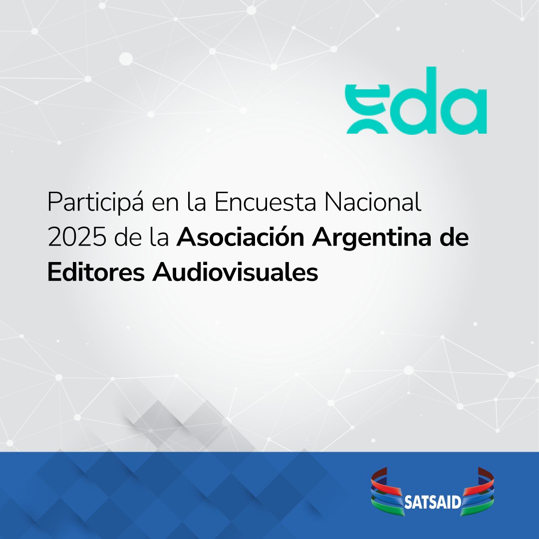 🇬🇲📊 PARTICIPÁ EN LA ENCUESTA NACIONAL 2025 DE LA ASOCIACIÓN ARGENTINA DE EDITORES AUDIOVISUALES

La <a href="/EDAeditores/">EDA</a> lanzó su encuesta anual para conocer la situación laboral del sector. Es anónima y está abierta hasta el 30 de noviembre.

Leé la nota y accedé al enlace para