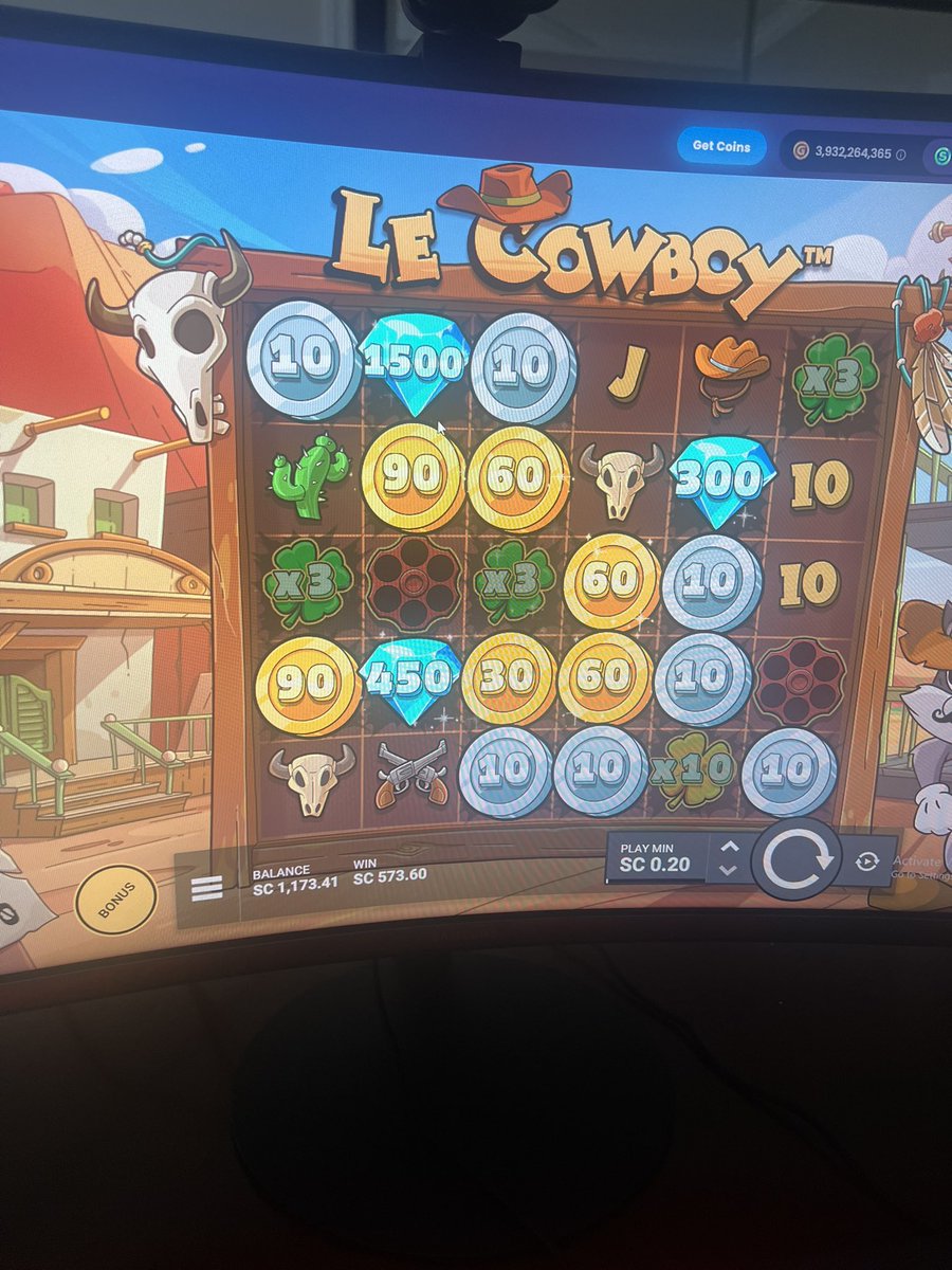 kingsky23's tweet image. @hacksawgaming this is a le cowboy good screen !! #lecowboy #hacksaw #hacksawgaming #bigwin #gamble #win