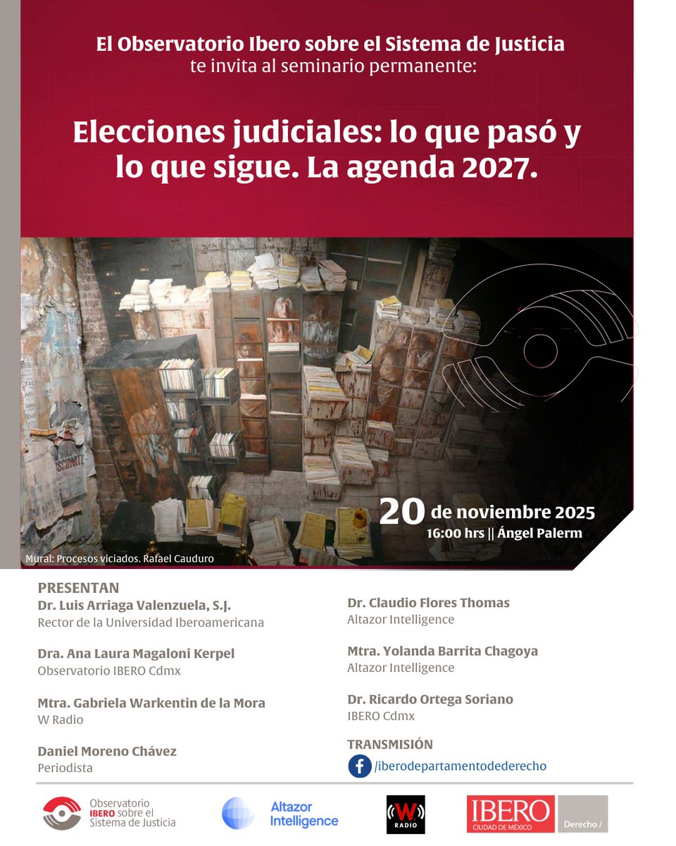 El Observatorio #IBERO del Sistema de Justicia avanza en la reflexión sobre los retos en nuestro país. ¡Hoy! Desde la investigación cualitativa, nuestro CEO <a href="/ClaudioFloresT/">Claudio Flores Thomas</a> y nuestra CSO <a href="/Yolanda_Barrita/">Yolanda Barrita</a> aportan hallazgos clave junto a <a href="/warkentin/">Gabriela Warkentin</a> <a href="/magalonik/">Ana Laura Magaloni K</a> y <a href="/dmorenochavez/">Daniel Moreno</a>.