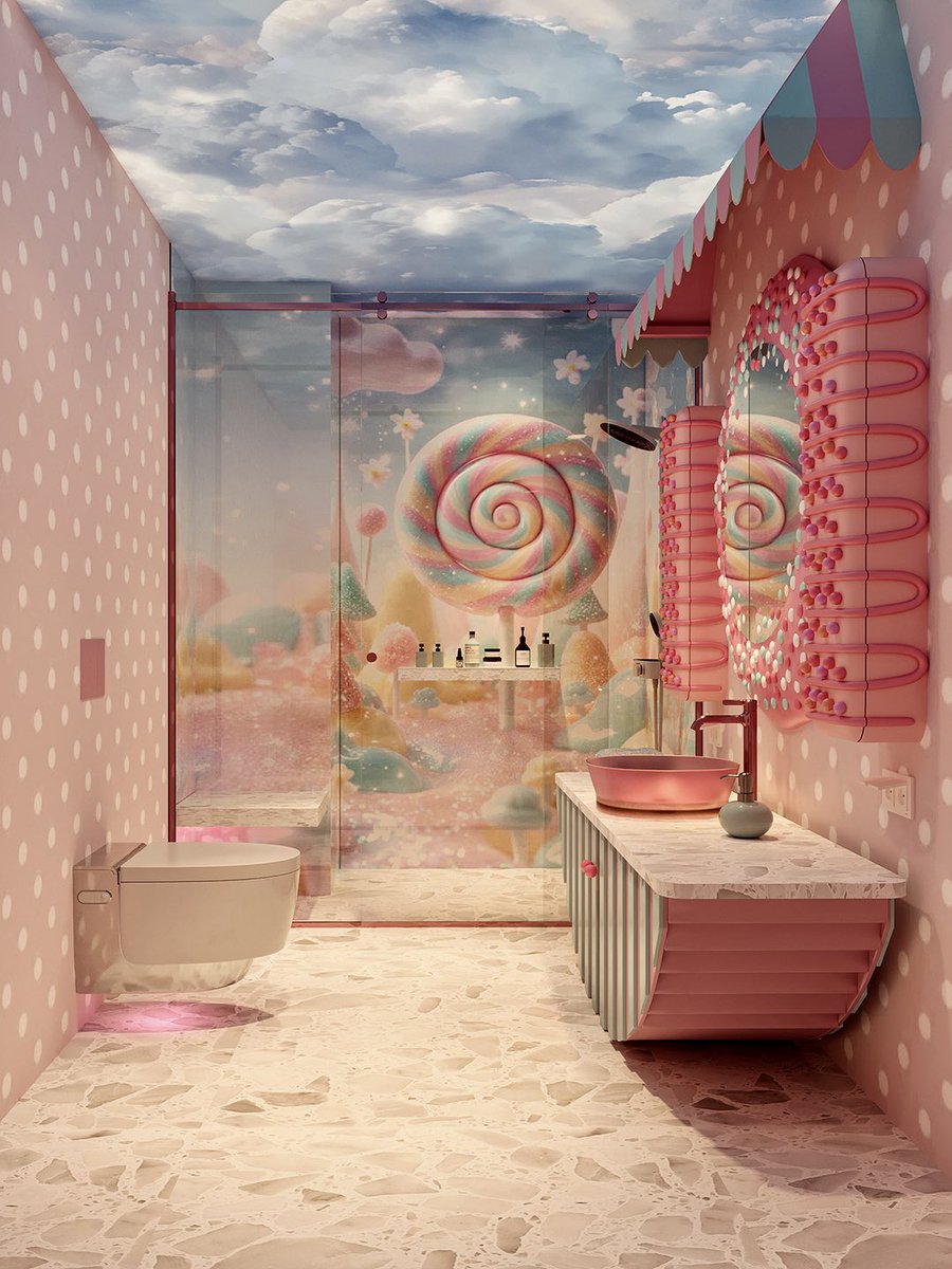 🎈 Kız bebek banyosu / Baby candy bathroom… #3d #comingsoon #safakcak