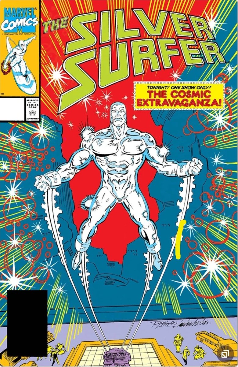 defdave's tweet image. #Surfer87 42
SS auditions to put on a light show for the masses. He gets the gig, which involves temporarily getting the Power Cosmic back. He uses that to force his way to the planet leader, but he fails and is recaptured. Being his 4th offense, he now will face punishment.