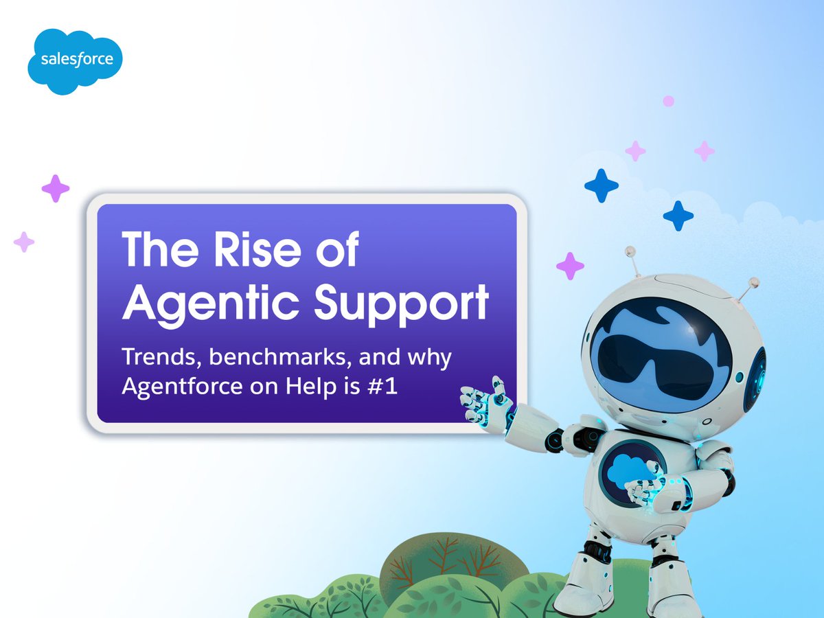 asksalesforce's tweet image. Agentic AI is transforming customer support, and Agentforce on Help is leading the way.

Agentforce provides support for our customers around the globe — see how service leaders can do the same in their own business.

Download the infographic: sforce.co/4r9LyGz
