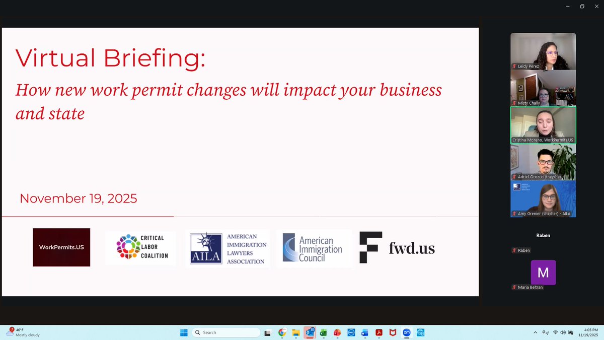 Yesterday, CLC Executive Director <a href="/mchally21/">Misty Chally</a> joined leading immigration experts for a briefing on new work permit changes and the impact on businesses and state governments.  #LaborShortage