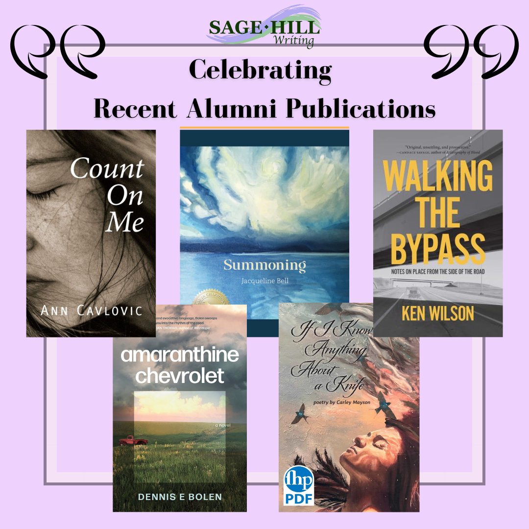 Congratulations to these recent Sage Hill alumni publications!  

If you are a Sage Hill alum who recently published, please email info.sagehill@sasktel.net with information about your book!

check out our Recent Publications page: sagehillwriting.ca/alumni/recent-…
