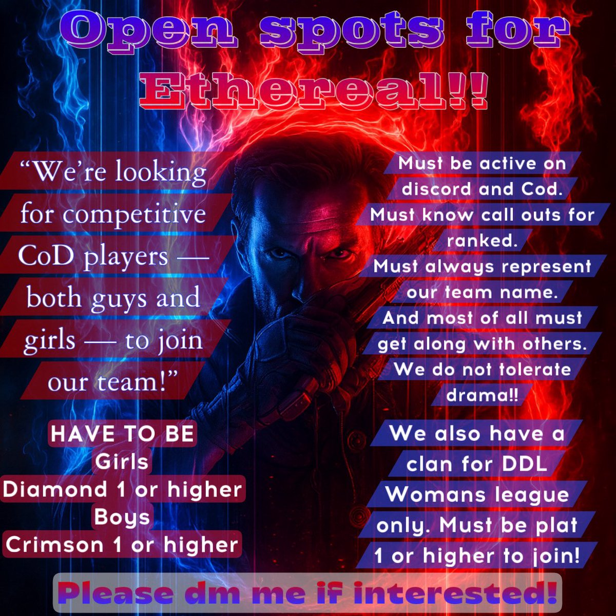 codponyo's tweet image. Please dm me to join!
#cod #bo7 #comp #ranked #compteam #codteam #Discord #coed #tournament #codtournament