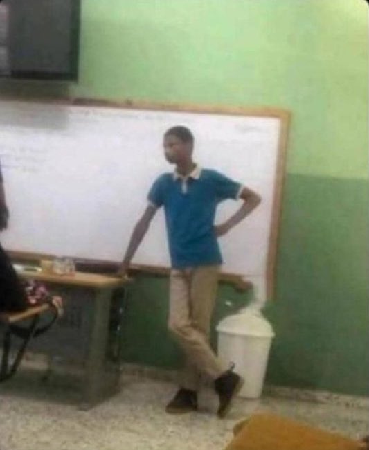 Quietly waiting the lecturer to finish embarrassing me as my presentation time elapses