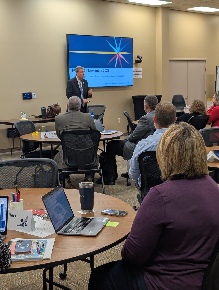 ESSDACK's tweet image. Dr. Watson was in the office today for our Superintendents Council! Thank you to Simpson Construction for sponsoring lunch.