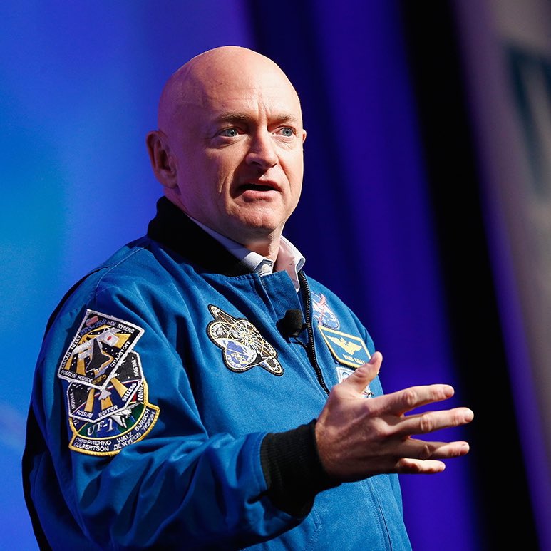 DisavowTrump20's tweet image. RETWEET if you stand with Senator Mark Kelly against Donald Trump’s violent threats!