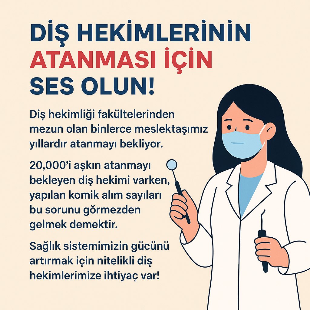 dtbeyzagcaa_'s tweet photo. #DişhekimlerineAtama https://t.co/pXtOl98UEq