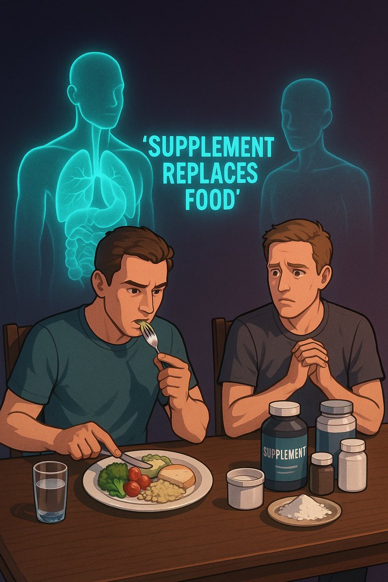 Responsiblefit's tweet image. Supplements don’t fix a broken diet.
Eat real food.
responsible.fit
#ResponsibleFit #NutritionControversy #WholeFoodsFirst #SupplementMyths #ScienceBasedNutrition #FitnessTruths #EatSmart