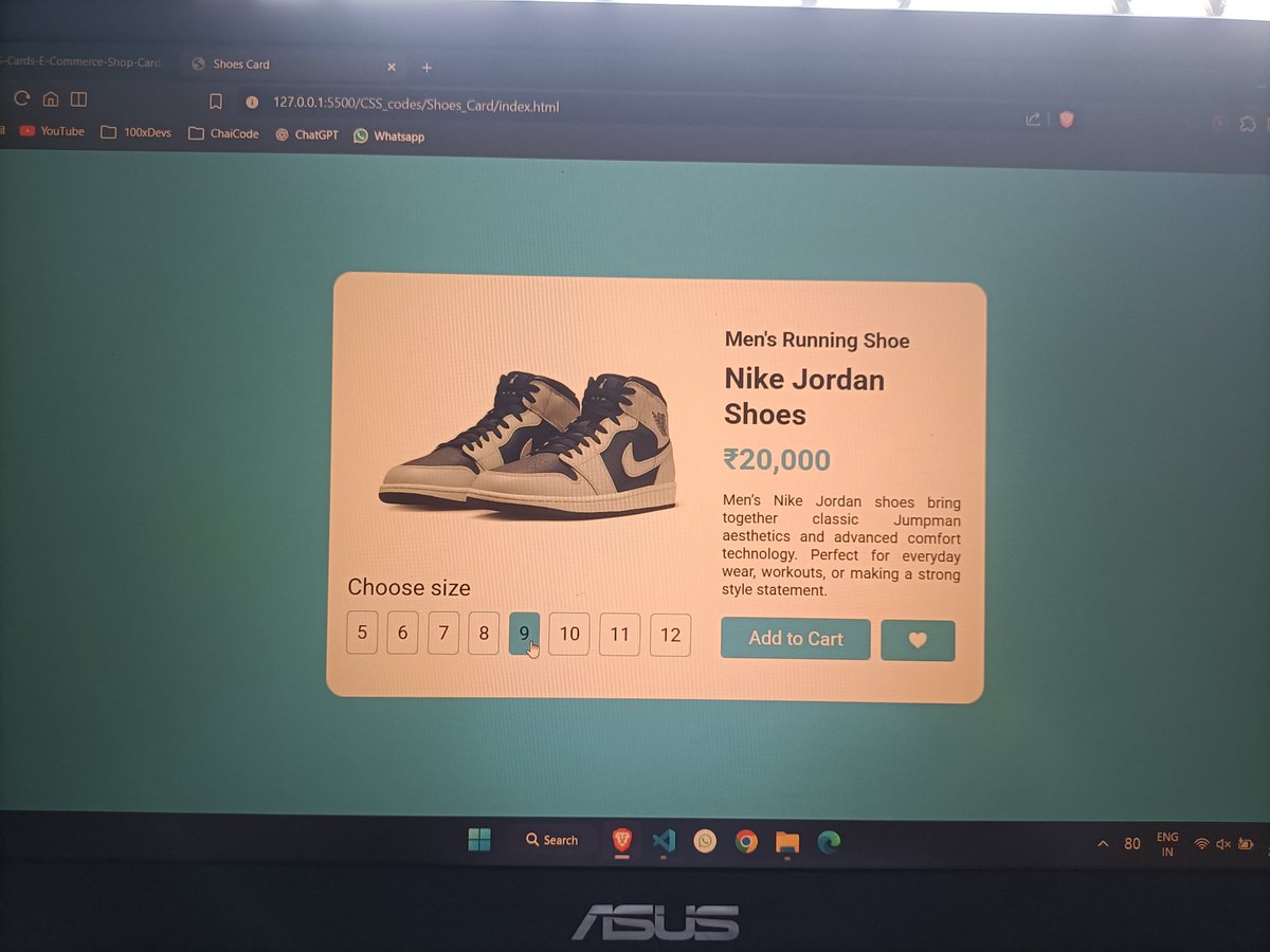 developer_ishan's tweet image. Day 5 of #100DaysOfCode

• Published a blog on the Specificity algorithm of CSS in Hashnode 
• Created a shoe card using HTML, CSS