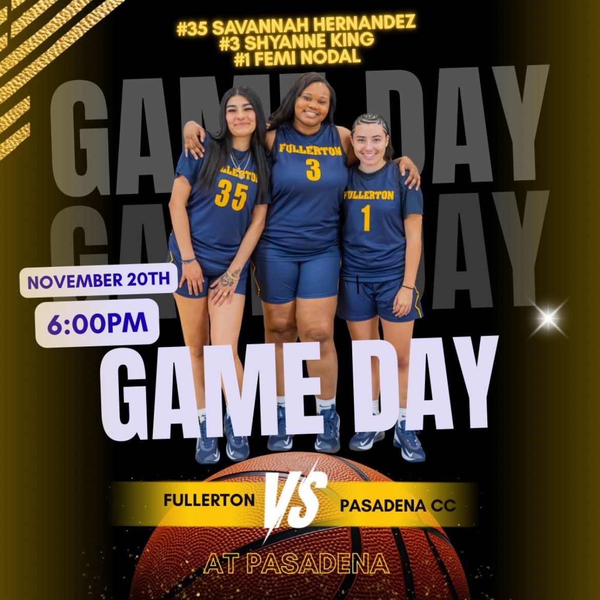 FullCollWBB's tweet image. 🚨G A M E D A Y🚨
一
🆚Pasadena
⏰6:00pm
🏠At Pasadena City College

#FullyCommitted #FullertonCollege #StingSquad