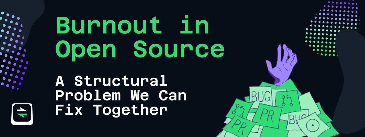Delta2315's tweet image. @ThePledge recently published a report on Burnout in Open Source, a problem which we can fix together 📢 

It&apos;s a must-read for every OSS Maintainer out there 😁  

Link: opensourcepledge.com/blog/burnout-i…

I also contributed to this report by expressing my thoughts and experience.