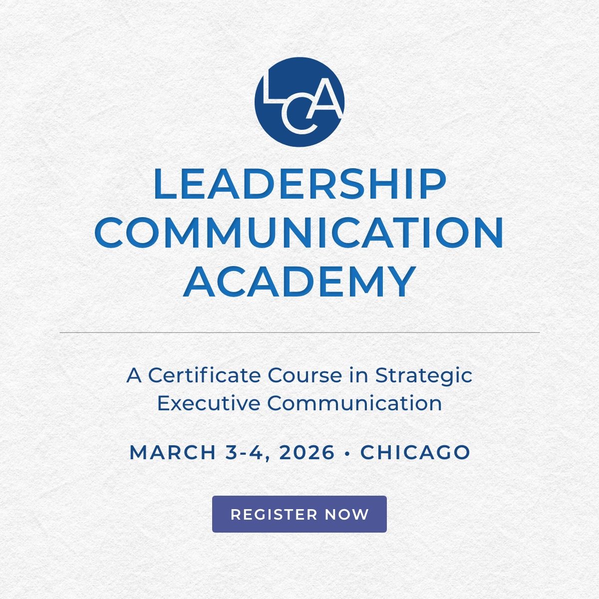 REGISTRATION IS OPEN. ONLY 19 SEATS REMAIN. Smart exec comms pros are becoming AI savvy. Smart exec comms *leaders* are becoming AI proof, through  the only certificate course designed specifically for you. prorhetoric.com/event/leadersh…