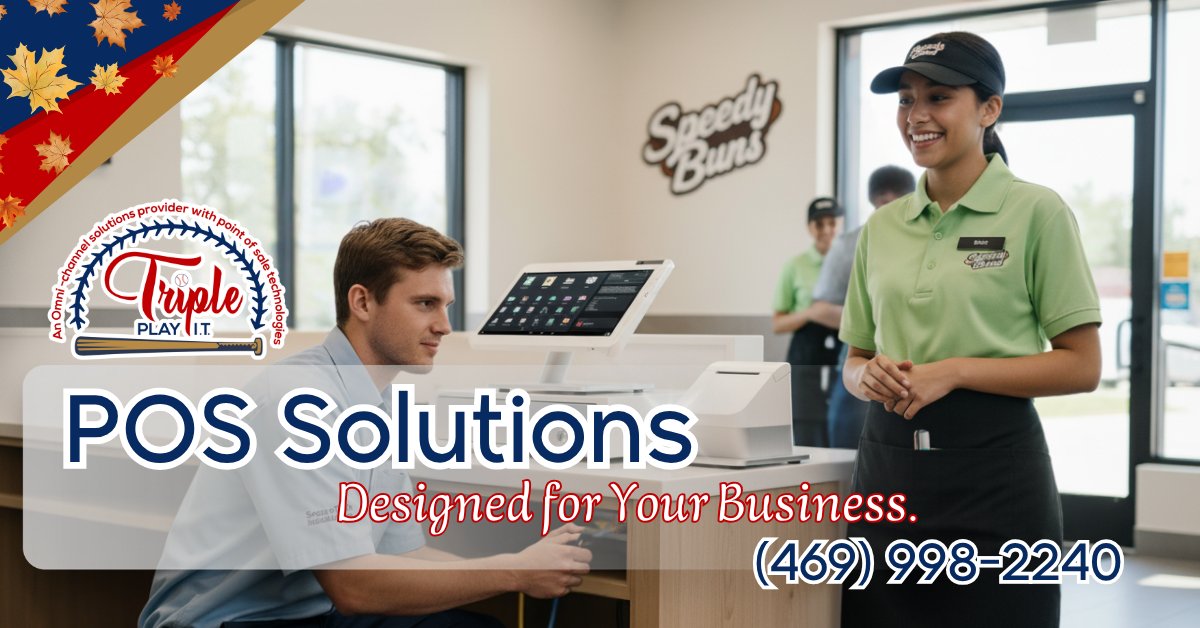 TriplePlayIT's tweet image. 🎯 Custom POS. Real Results.
 From restaurants to salons, Triple Play I.T. builds and supports systems that fit your workflow
📞 (469) 998-2240 | 🌐 tripleplayit.com
 #POSSystems #BusinessEfficiency #TriplePlayIT
