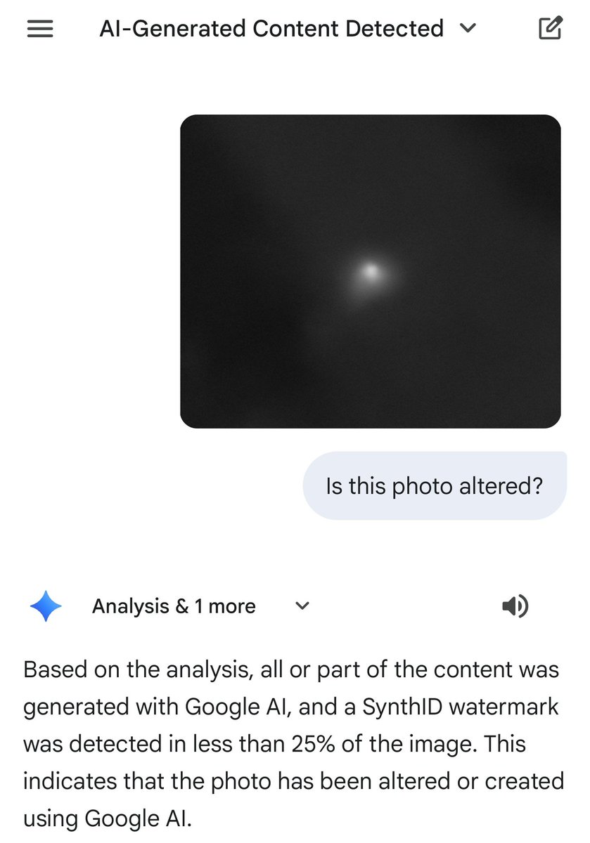 surajit_ghosh2's tweet image. Grok and Gemini just detected that NASA may have altered the 3IATLAS image