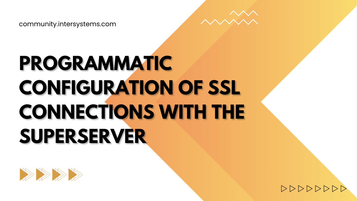 InterSystemsDev's tweet image. 🔐 Deploying #InterSystemsIRIS in #Docker with WebGateway over #HTTPS? Learn how to programmatically configure #SSL connections with the Superserver, no manual setup needed 👇

community.intersystems.com/post/programma… 

Secure your IRIS deployments the smart way — automated and scalable!
