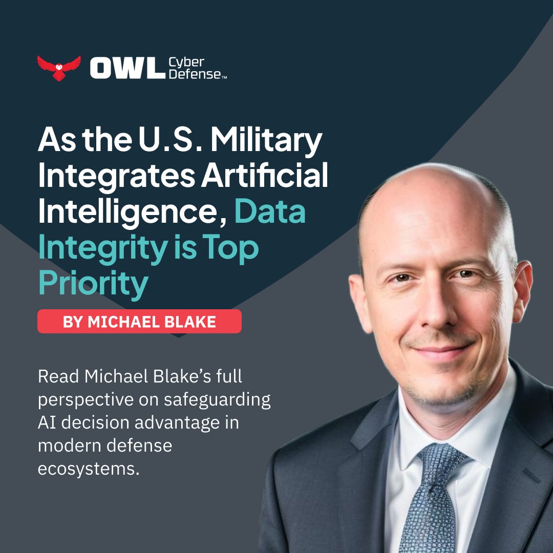 owlcyberdefense's tweet image. As AI accelerates military decision-making, one factor matters most: data integrity. Secure architectures, rigorous validation, and Cross Domain Solutions keep models reliable, and mission-ready. Read : hubs.la/Q03VkY6G0 #AI #DefenseTech #DataIntegrity #MissionAssurance