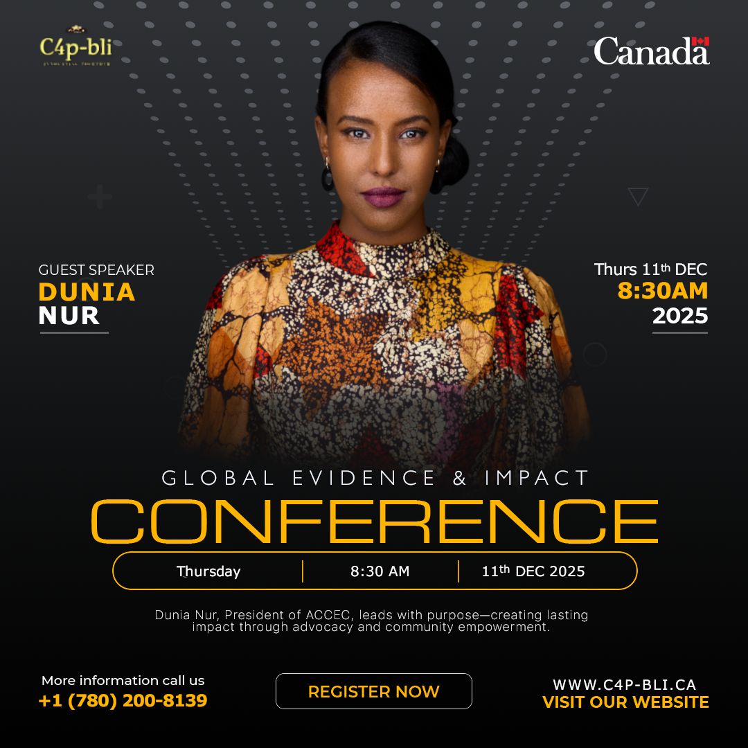 The lineup for the 2025 Global Evidence and Impact Conference continues to grow, and we’re thrilled to announce that Dunia Nur, President &amp; CEO of the African Canadian Civic Engagement Council will be speaking at the conference.

Dunia is a respected community leader with 15+
