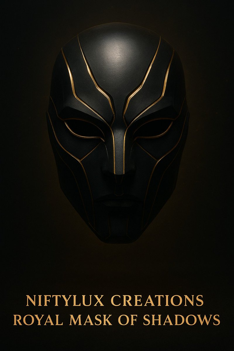 NiftyluxCreatio's tweet photo. The Royal Mask of Shadows has emerged.
A rare NiftyLux creation crafted for icons, leaders, and the unseen.
#NiftyLuxCreations #LuxuryArt #MaskOfShadows #DigitalDesign https://t.co/4ayhzzIXW6