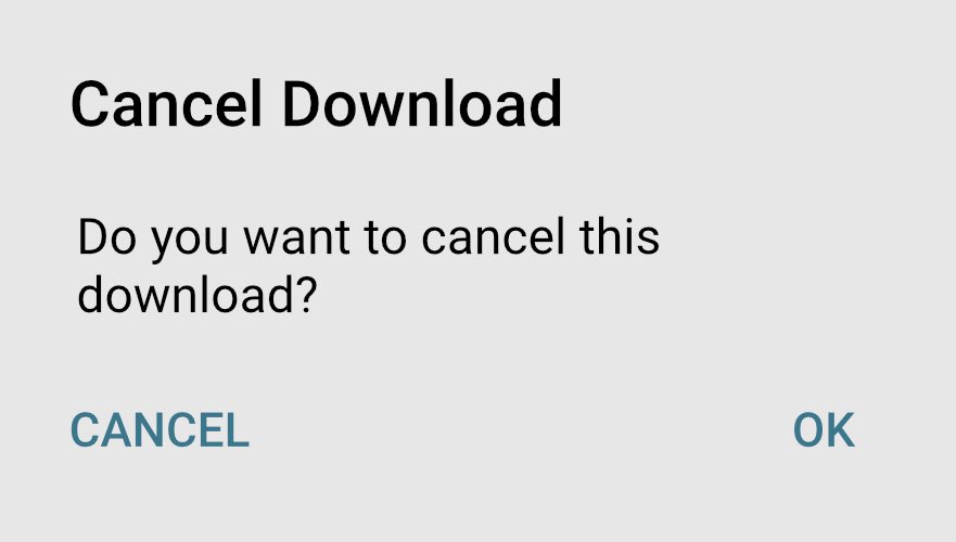 Tadi_1_'s tweet image. Cancel Download? &quot;Do you want to cancel this download?&quot; Buttons: CANCEL (nope?) or OK (yep). Schrödinger&apos;s UI—file&apos;s fate undecided till you click.  #DesignFail