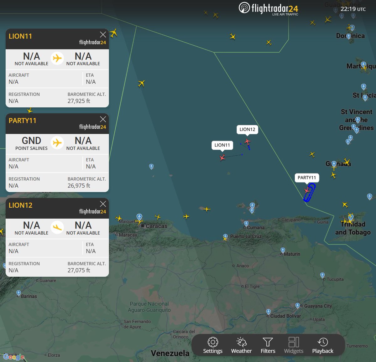 Aeronaves no identificadas con toda probabilidad de EE.UU. no son los B-52s.. 🤔