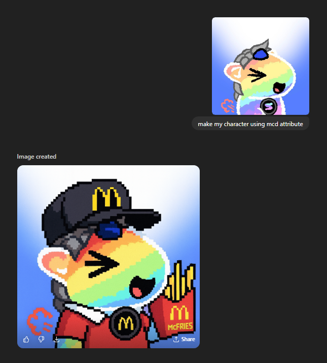 christbehh's tweet image. chatgpt image generator hack, bookmark this!

easy step how to get the best result of chatgpt image 

1. pick ur reference
2. attach the image reference (can be more than 1)
3. ask chatgpt what do u want to change about it
4. DONE!?

sometimes u need more detailed prompt such as:…