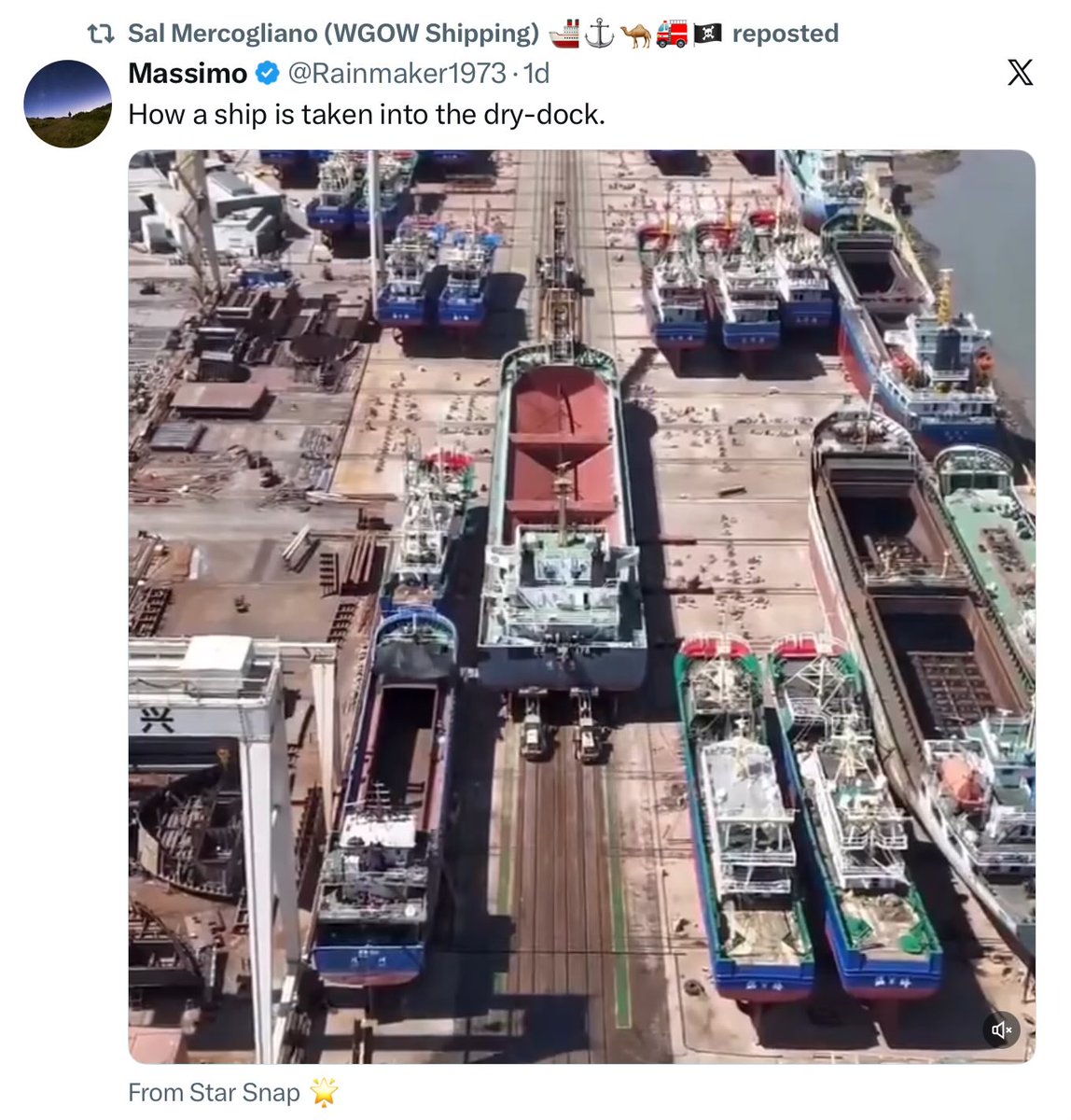 lennylaw's tweet image. Disappointing to see Sal RTing more ignorant bollocks from this shit account.

This isn’t dry-docking. It’s lifting.

Dry docks are specific structures. This is what they are and how they work.

youtu.be/_iZ9xW3w1lc?si…
