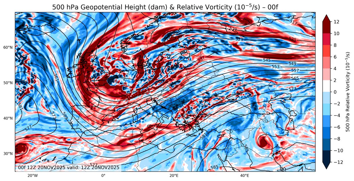 wxmapsnet's tweet photo. @Met4CastUK 500 MB Geopotantial height and relative vorticity. https://t.co/lSgscDsWLz