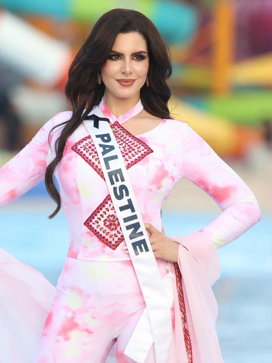 nypost's tweet image. Miss Palestine’s connection to convicted terrorist leader revealed during Miss Universe pageant trib.al/dwNds9Q