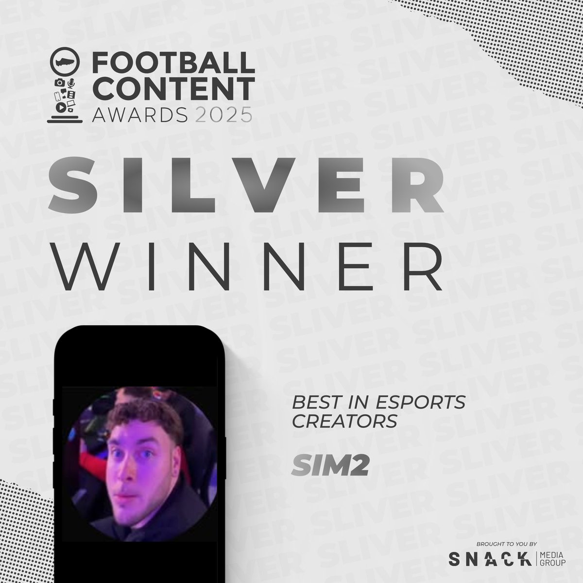 The_FCAs's tweet image. 🥈⚽️ The Best In eSports - Creators Silver Award goes to... SIM2 @SIM2__