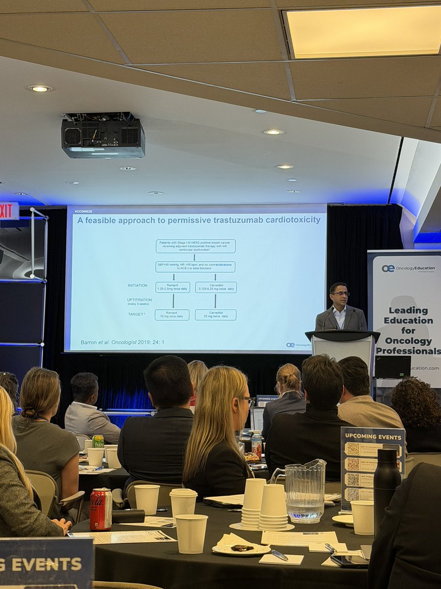 drchrisyu's tweet image. Ending day 1 of @CCardiacON 2025 by discussing everyday clinical #cardioonc challenges. 5-FU vasospasm, anti coagulation management in hematological malignancies &amp;amp; LV Dysfn during cancer therapy @AZafar_MD Dr Karine Ronan, Dr Ian Paterson &amp;amp; Dr Kai Wu