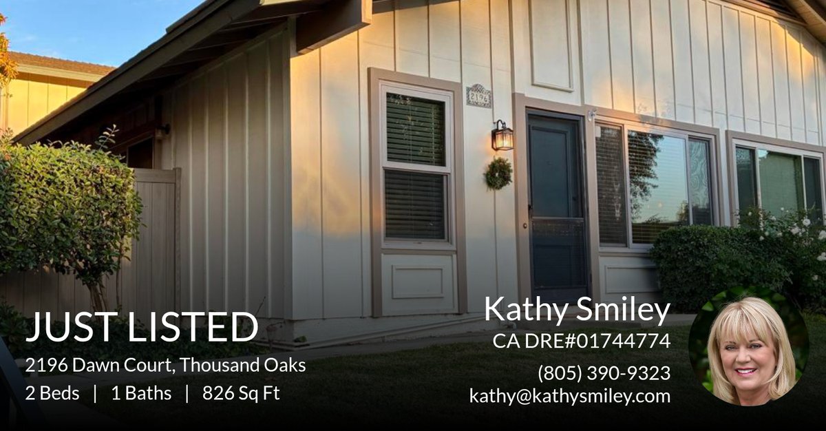 KathySmiley's tweet photo. 📍 Just Listed 📍 Take a look at this fantastic new property that just hit the market located at 2196 Dawn Court in Thousand Oaks. Reach out here or at (805) 390-9323 for more information

Kathy Smiley, Realtor
Ca DRE #0174... https://t.co/oRjQBN8XoK https://t.co/0FsYdSl6ht