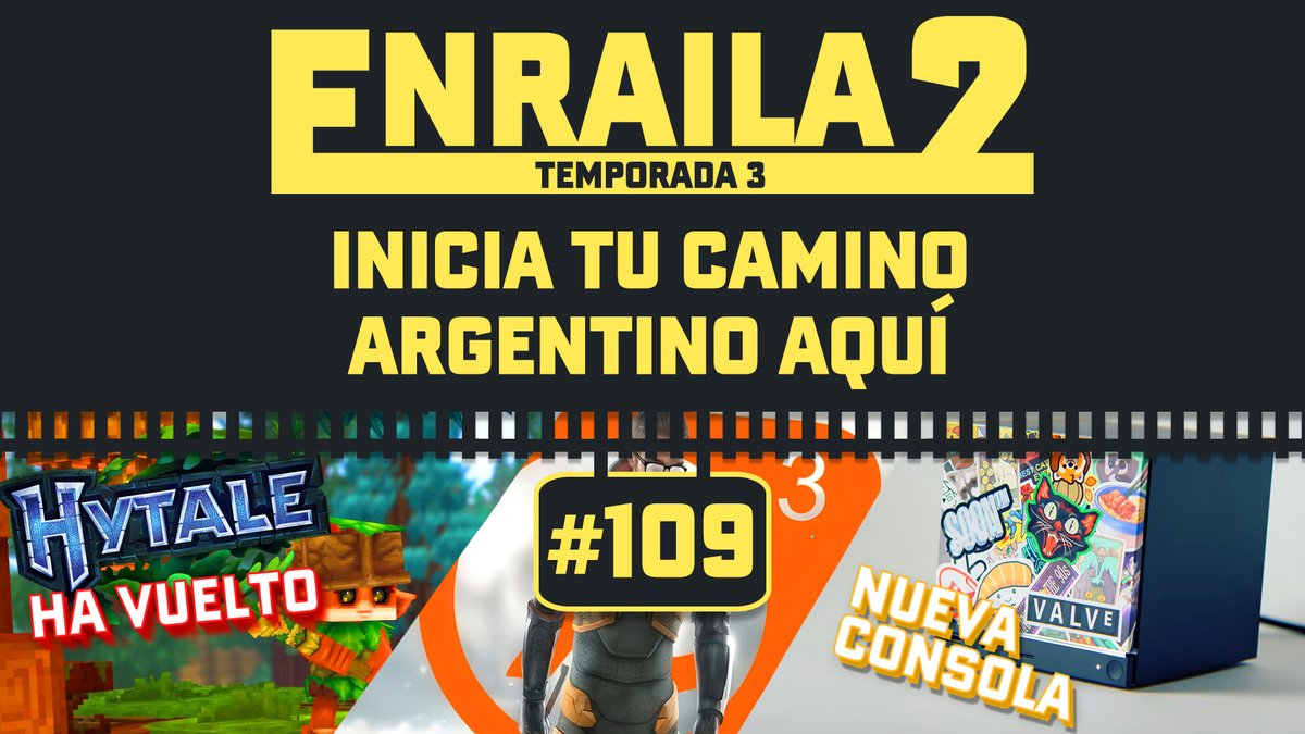 Nuevo episodio de Enrailados un jueves (rarísimo) 🚂

Hablamos sobre el regreso de Hytale, la Steam Machine, HL3 y más temas random.

Este episodio se grabó antes del gameplay de Hytale, así que se tocan otros temas :p

Disponible en YT, Spotify y más:
➡️ youtube.com/watch?v=hv4clu…