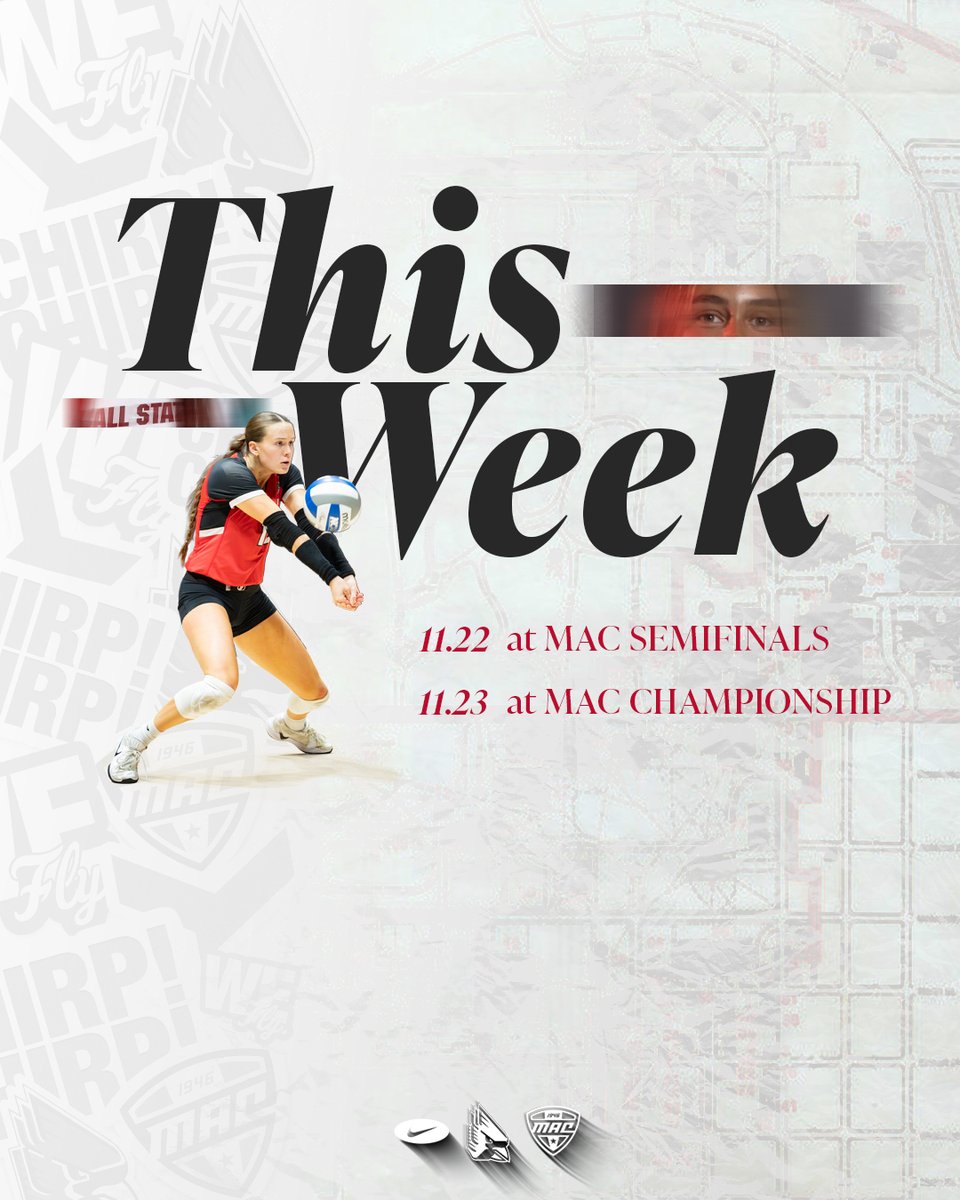 BallStateWVB's tweet photo. It's @MACSports Championship Weekend!!!

We're set for Saturday's 4 p.m. semifinal at the Stroh Center ... Here's what you #NeedToKnow as we get set to go: https://t.co/xaDExorxlB

#ChirpChirp x #WeFly x #MACtion https://t.co/LZ74wdkq9H