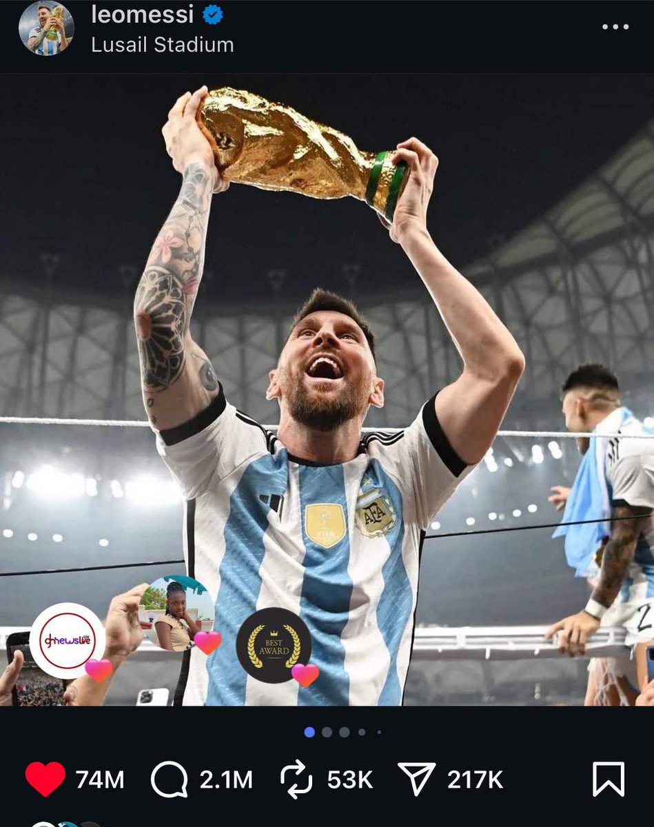 74 MILLION likes wow 😳