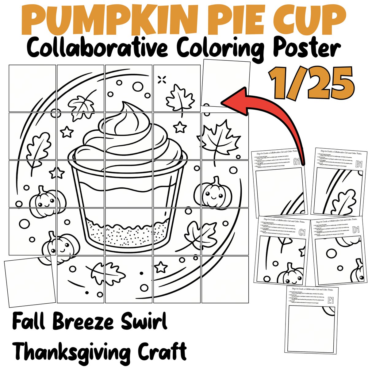 AvenuesLearning's tweet image. Bring fall movement to your classroom! 🍁🥧✨
This Pumpkin Pie Cup With Swirly Fall Breeze Collaborative Poster is perfect for Thanksgiving lessons, November centers, and autumn hallway displays.
#Thanksgiving #ElementaryArt #CollaborativePoster

teacherspayteachers.com/Product/Pumpki…