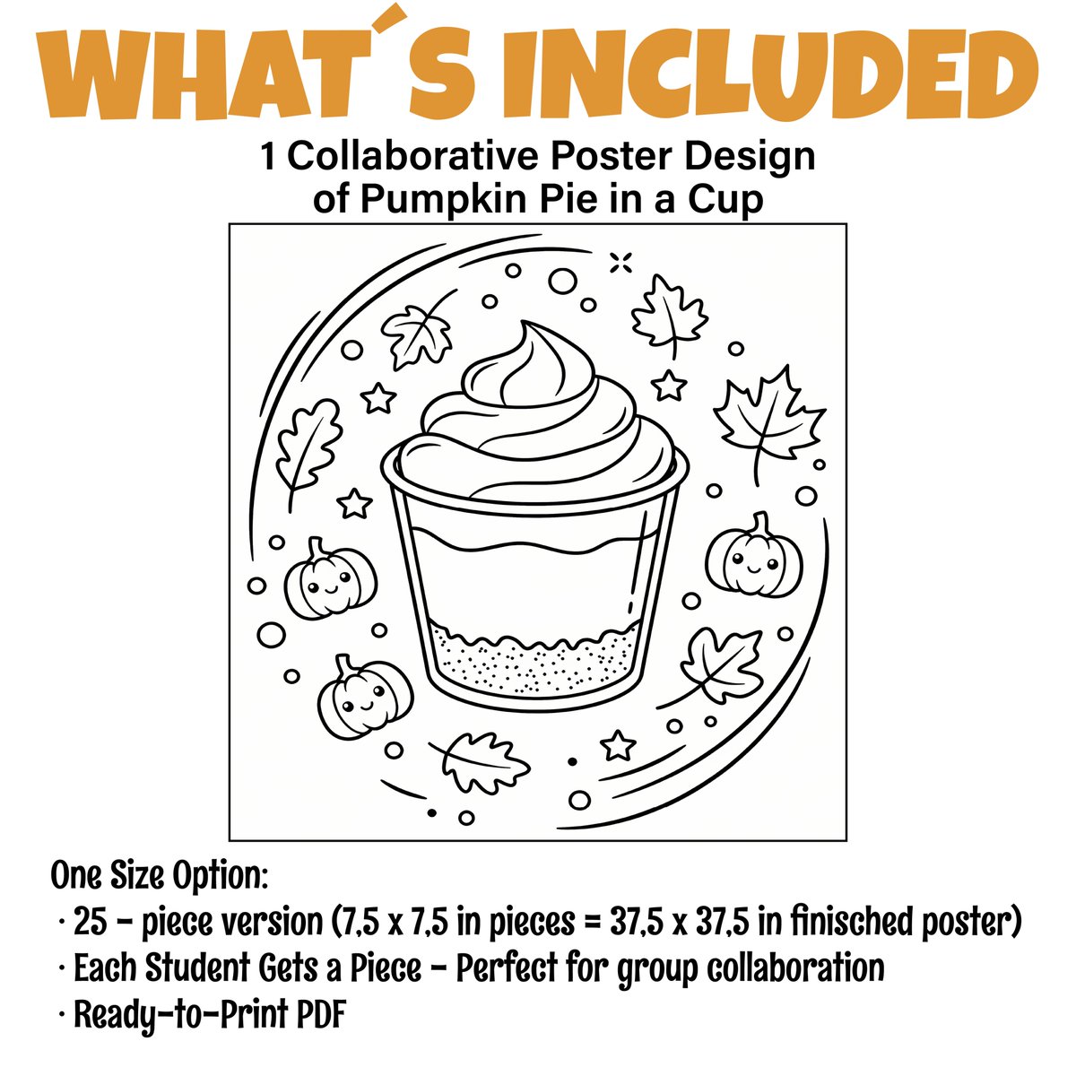 AvenuesLearning's tweet image. Bring fall movement to your classroom! 🍁🥧✨
This Pumpkin Pie Cup With Swirly Fall Breeze Collaborative Poster is perfect for Thanksgiving lessons, November centers, and autumn hallway displays.
#Thanksgiving #ElementaryArt #CollaborativePoster

teacherspayteachers.com/Product/Pumpki…